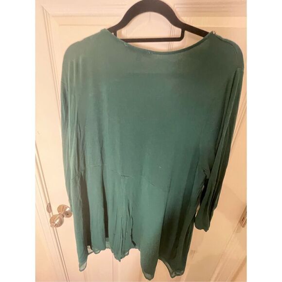 Rose + Olive women’s bundle lot blouse size 2X green and blue - Picture 3 of 13